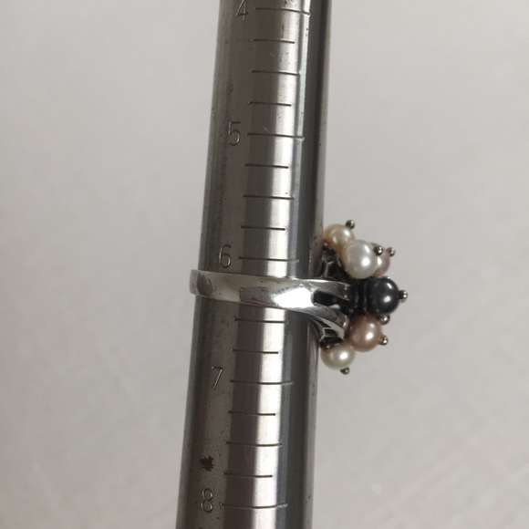 Sterling Silver Pearl Cocktail Ring - Picture 9 of 9